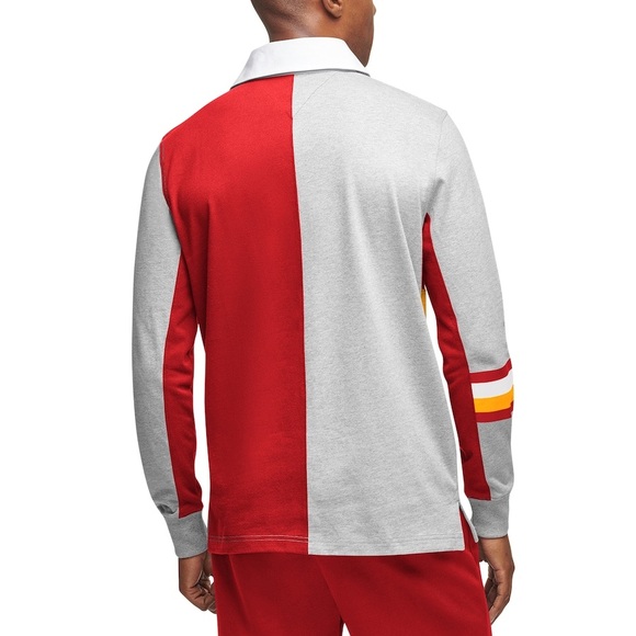 Tommy Hilfiger Kansas City Chiefs Quarter Button Collared Long Sleeve Shirt LG - Picture 3 of 16